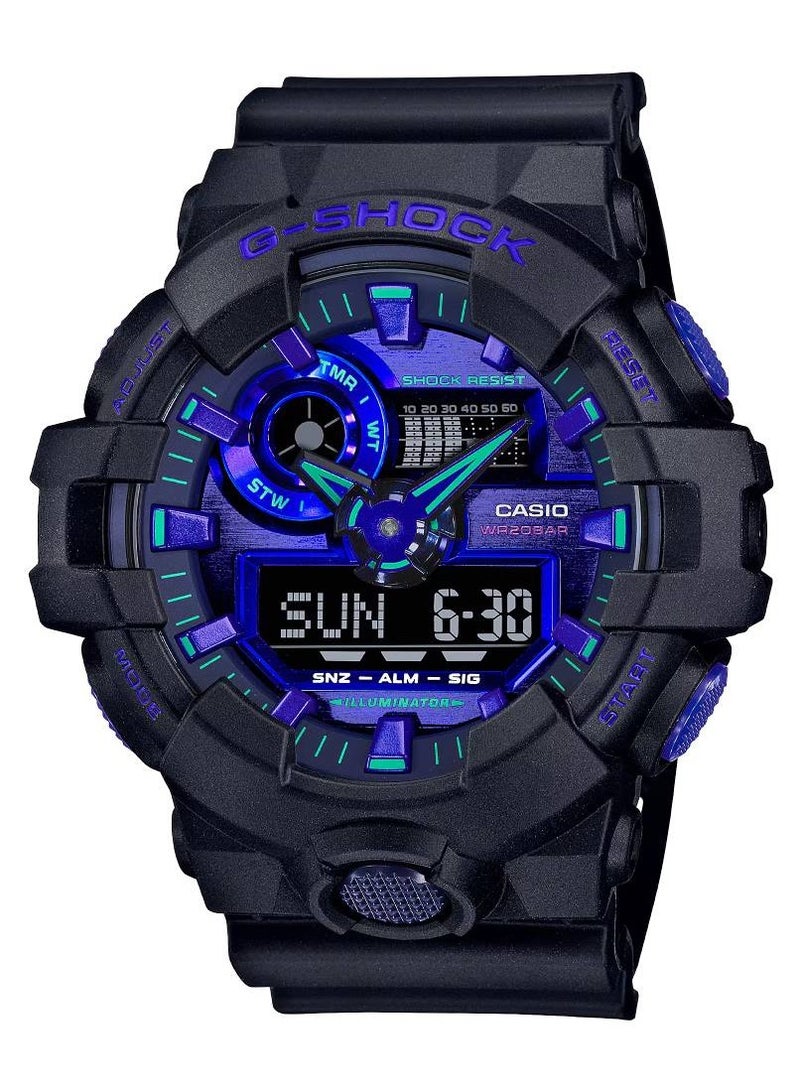 G-Shock Analog-Digital Resin Band Watch GA-700VB-1ADR