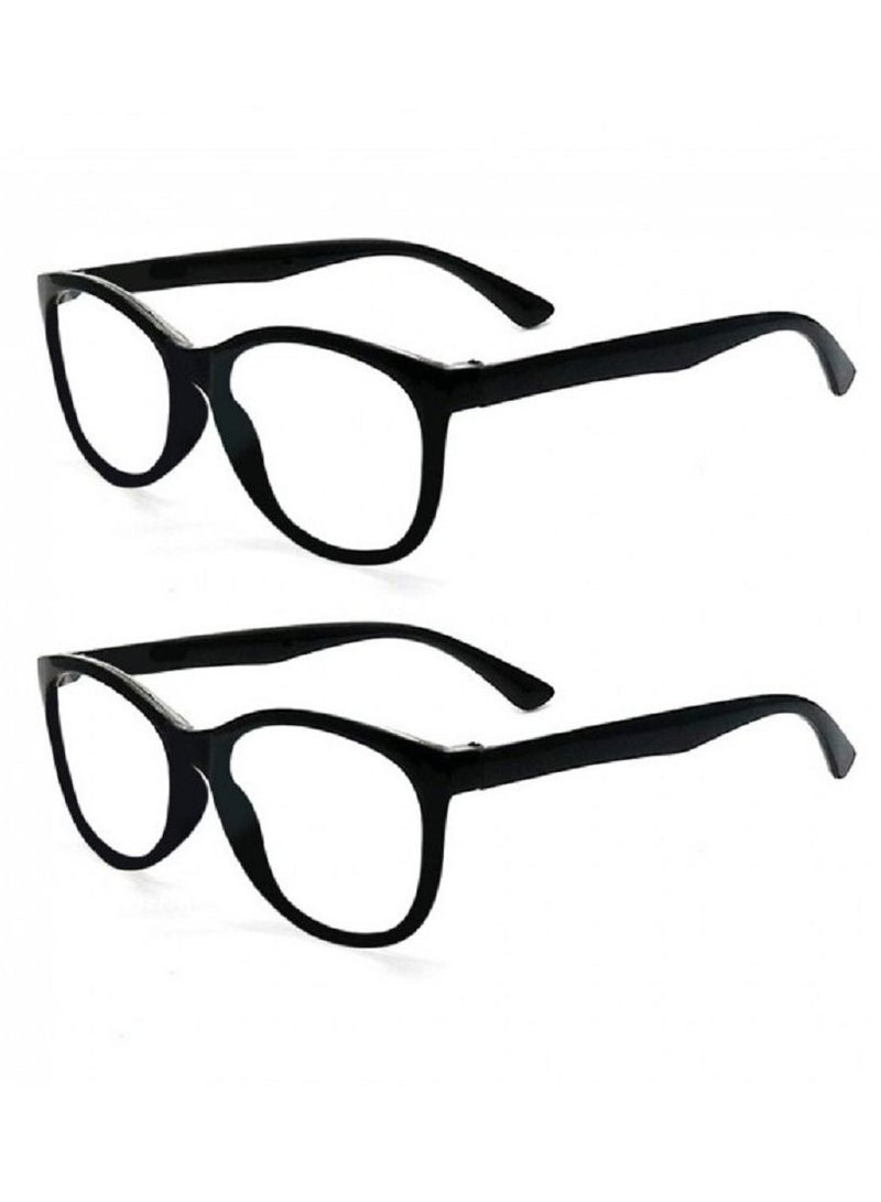 Pack of 2 Reading Glasses Auto Focus Magnifying Lens from 0.5 to 2.5 Automatic Adjustment Flexible Focus One Size Unisex Fashion Readers Eye Glasses for Men and Women