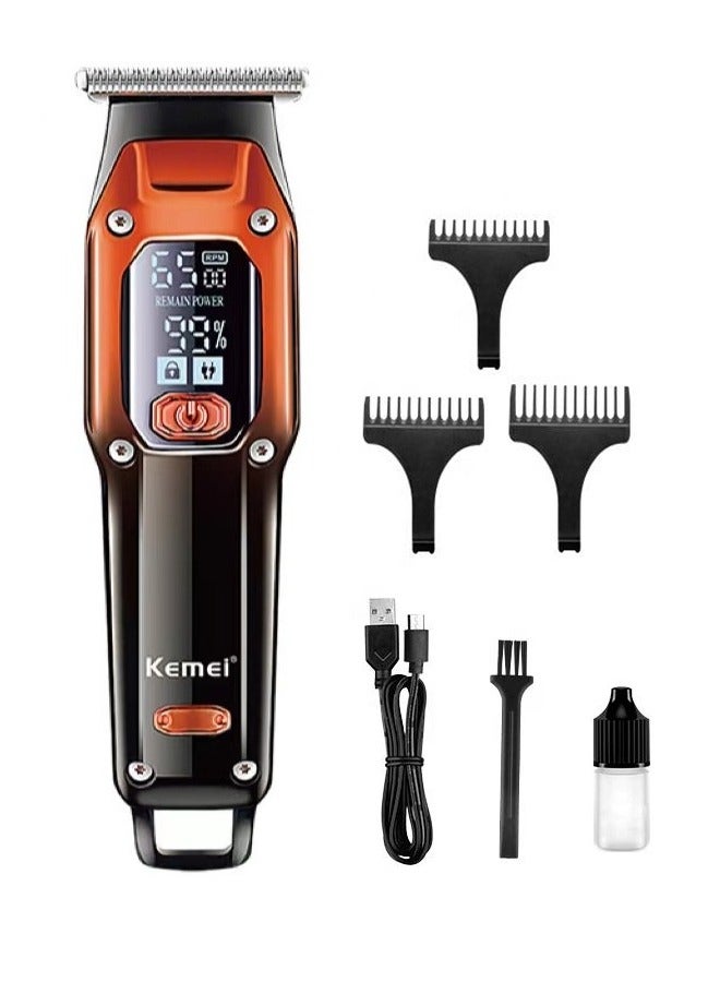 Professional Hair Clipper Men's Shaving Hair Trimmer With LED Display KM-658