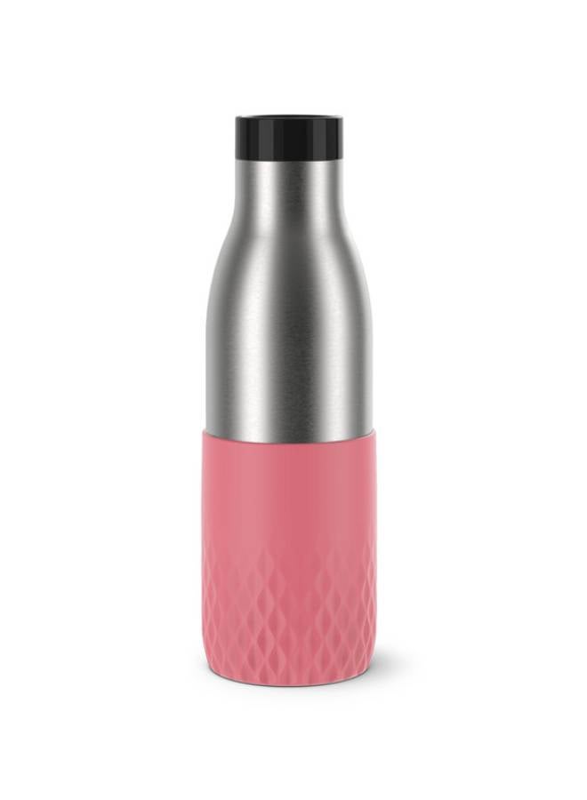 Bludrop Thermal Stainless Steel Bottle Pink/Grey/Black 0.5 Litre