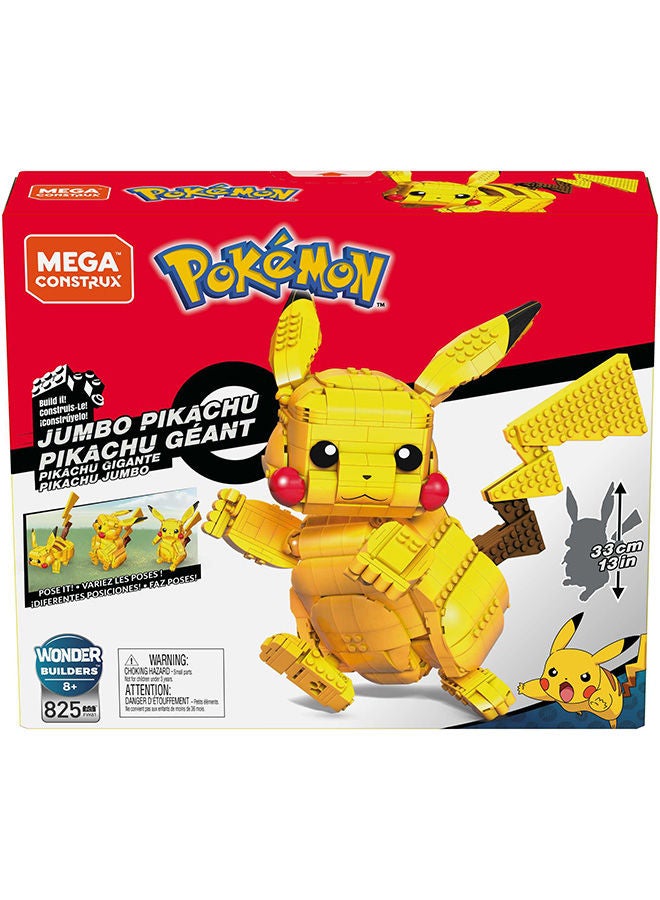 Pokemon Jumbo Pikachu Construction Set with character figures, Building Toys for Kids