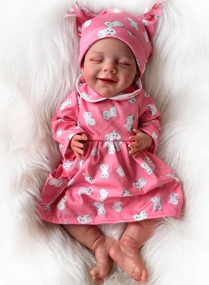 Full Vinyl Body Sleeping Reborn Baby Doll 45 cm with Clothes