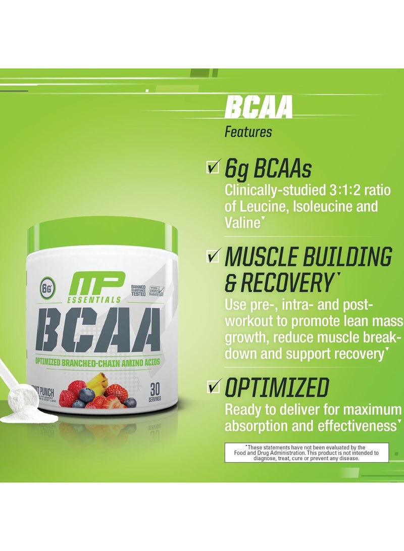 MusclePharm Essentials BCAA 258g Fruit Punch 30 Serving