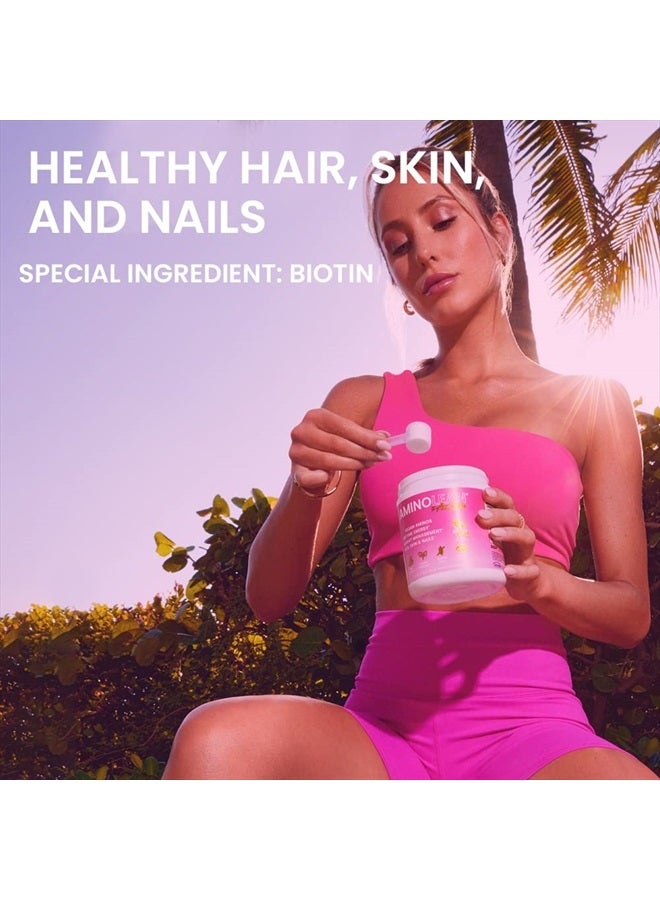 AminoLean Pre Workout x Alix Earle Berry Alixir, Clean Energy with No Jitters, Tingles or Crash, Vegan Friendly with Added Biotin for Hair, Skin, Nails, 30 Servings