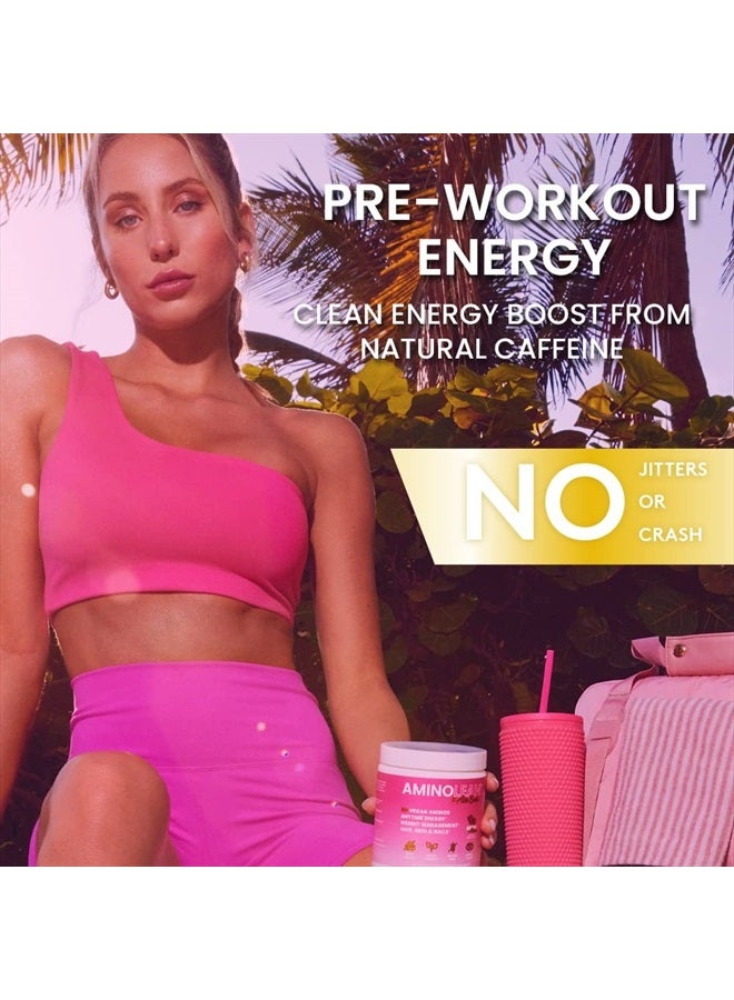 AminoLean Pre Workout x Alix Earle Berry Alixir, Clean Energy with No Jitters, Tingles or Crash, Vegan Friendly with Added Biotin for Hair, Skin, Nails, 30 Servings