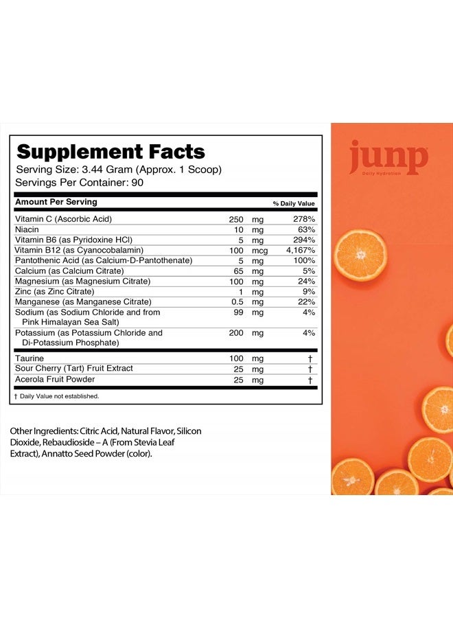 Hydration Electrolyte Powder, Electrolytes Drink Mix, Hydration Mix, Sugar Free, Gluten Free, 0 Calories, 0 Carbs, Keto Friendly, Kosher, 90 Servings. (Orange)