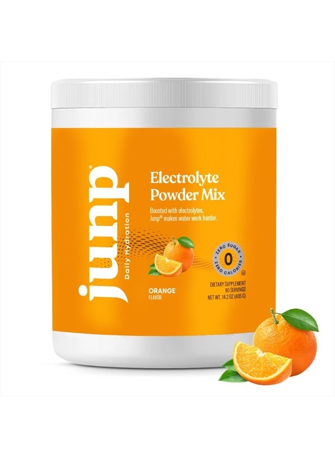 Hydration Electrolyte Powder, Electrolytes Drink Mix, Hydration Mix, Sugar Free, Gluten Free, 0 Calories, 0 Carbs, Keto Friendly, Kosher, 90 Servings. (Orange)