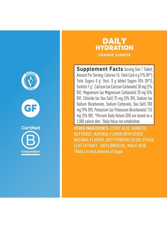 Hydration Daily, Wellness Electrolyte Tablets, Orange Sunrise, 8 Pack (80 Servings)