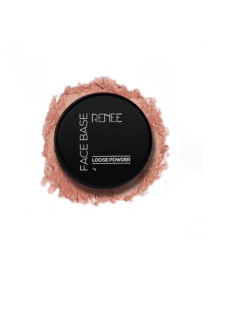 RENEE Face Base Loose Powder  Nude Beige 7gm Non Sticky  Weightless Matte Finish Excellent Payoff  Enriched with Vitamin E