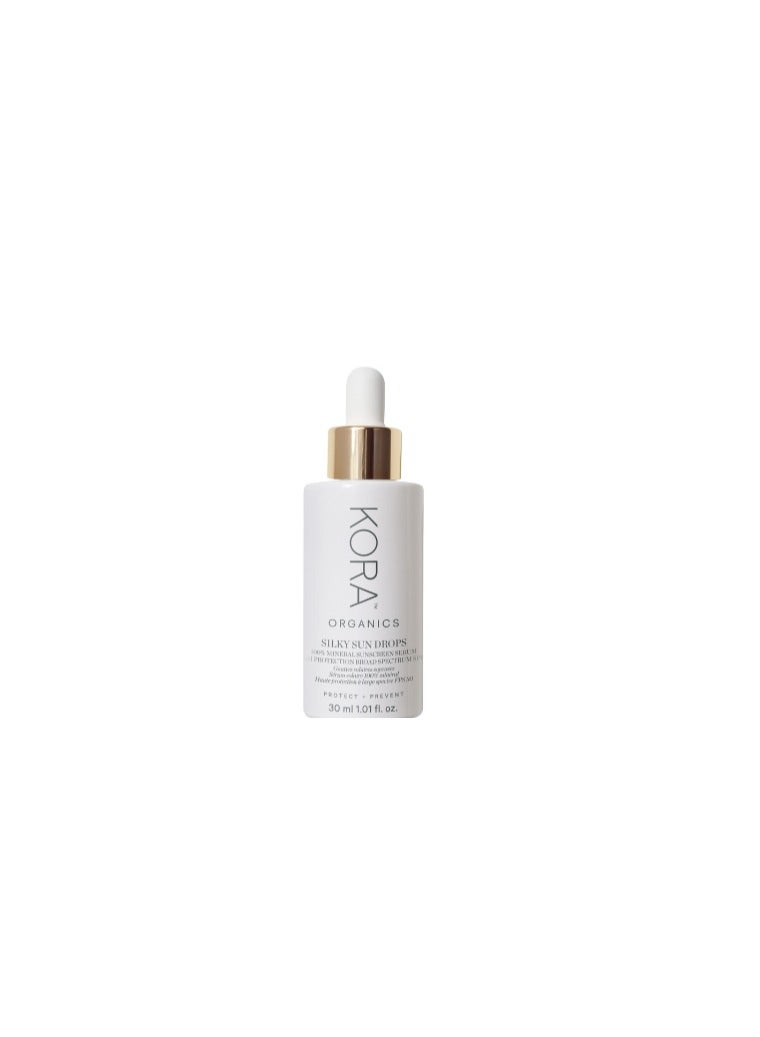 KORA ORGANICS SILKY SUN DROPS 100% MINERAL SUNSCREEN SERUM 30ML