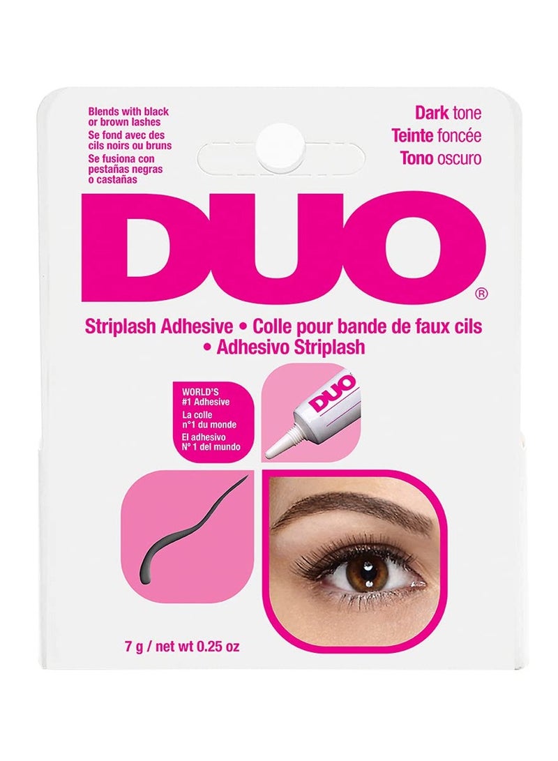 DUO Strip Eyelash Adhesive for Strip Lashes, Dark Tone, 0.25 oz, 1-Pack