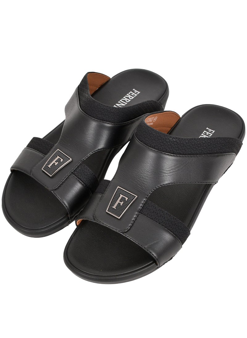 Mens Textured Strap Arabic Sandals