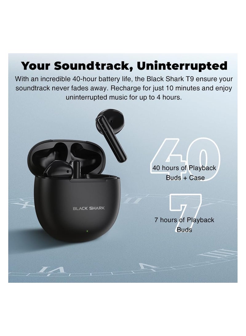 Black Shark Lucifer T9 With Low-Latency Gaming Mode, In-ear & Comfort Fit, Active Noise Cancellation and 40 Hours Battery Life, 5.3 Bluetooth - Yellow
