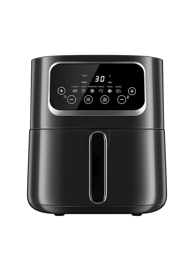 AirFryer 10L Large Size , 6 Presets, One-touch Panel, 360° Turbo Airflow Tech, Nonstick Air Fryers Basket,dishwasher-safe, Elegant Black Design