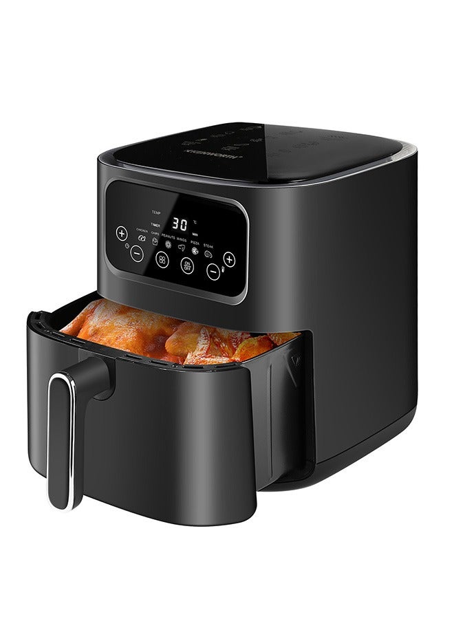 AirFryer 10L Large Size , 6 Presets, One-touch Panel, 360° Turbo Airflow Tech, Nonstick Air Fryers Basket,dishwasher-safe, Elegant Black Design