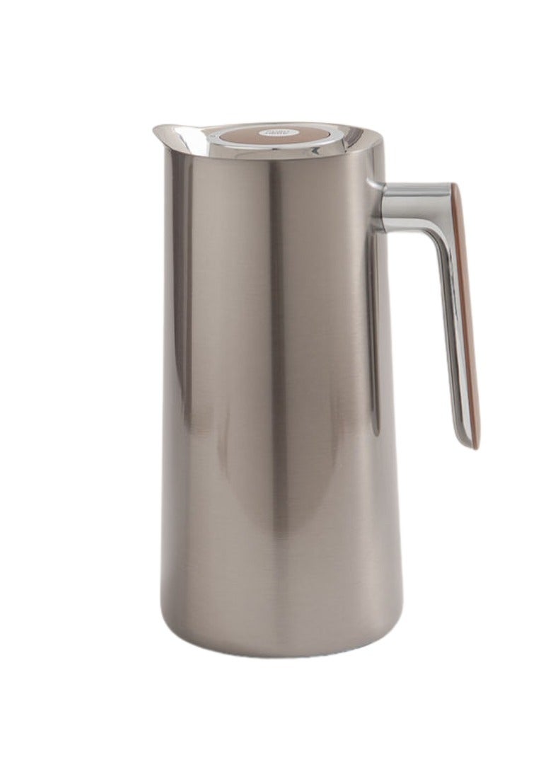 Liying Thermal Coffee Glass Wall insulated Flask- Thermos keeping Beverages Hot for 12 hours /24 hours cold Tea, Water, and Coffee Dispenser (1 Liter)
