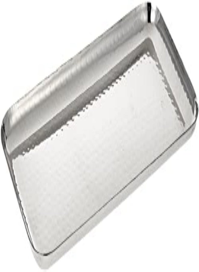 Kedge Deluxe Rectangular Platter, Large, Silver, L