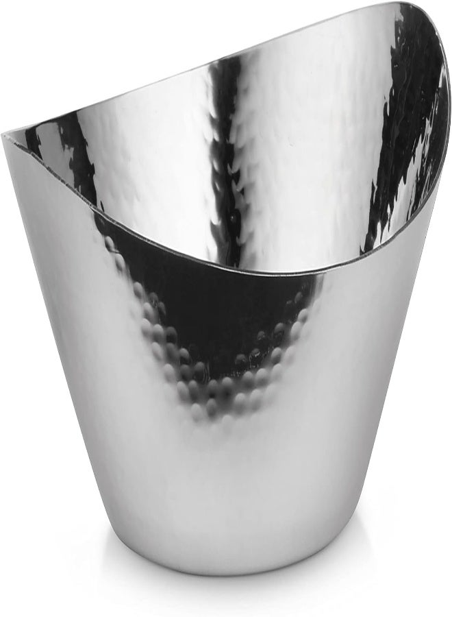 Kedge Stainless Steel Hammered Finish Oval Nut Boat Bowl, 150 Ml Capacity, Small