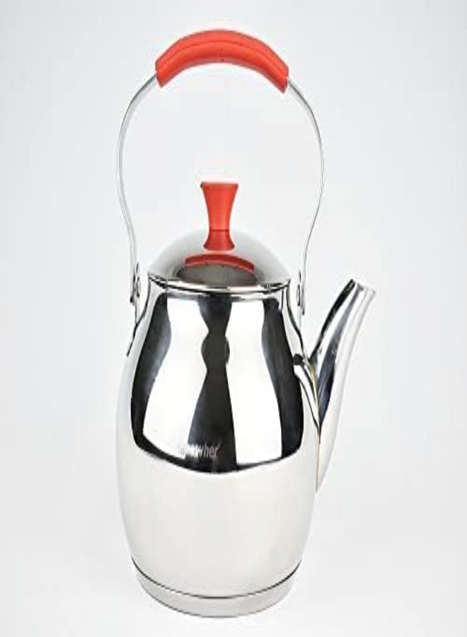Hascevher Stainless Steel Teapot | Tea Kettle | Stove Top Tea Kettle | Teapot With Heat Resistant Handle - Mevlana (1.0 L)