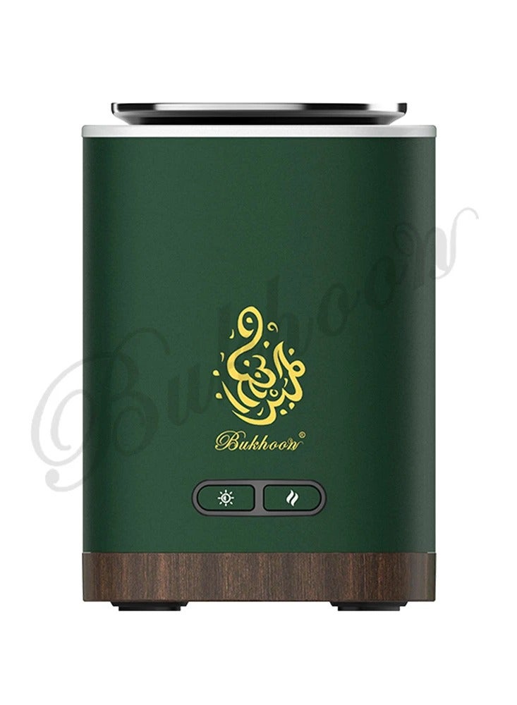 B17 Incense Burner Rechargeable LED Portable Electric Incense Burner Aromatherapy Machine Green
