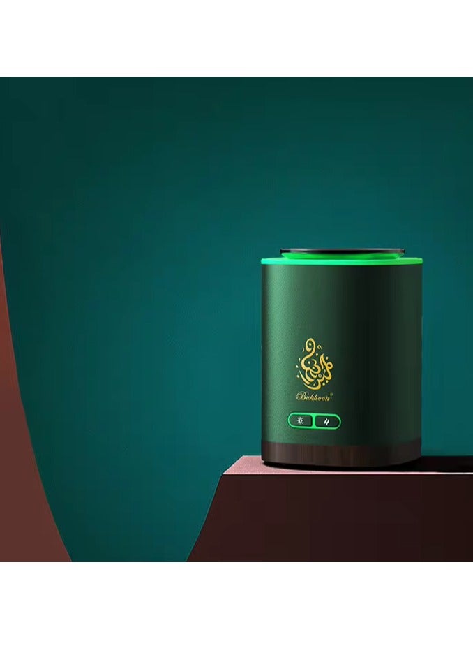 B17 Incense Burner Rechargeable LED Portable Electric Incense Burner Aromatherapy Machine Green