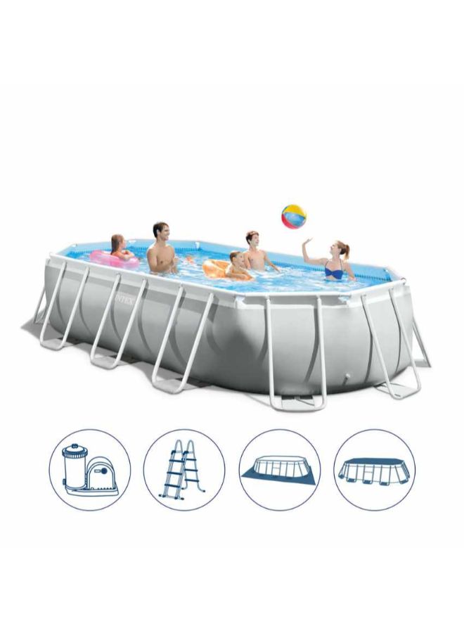 Prism Frame Oval Pool Set 503 X 274 X 122cm