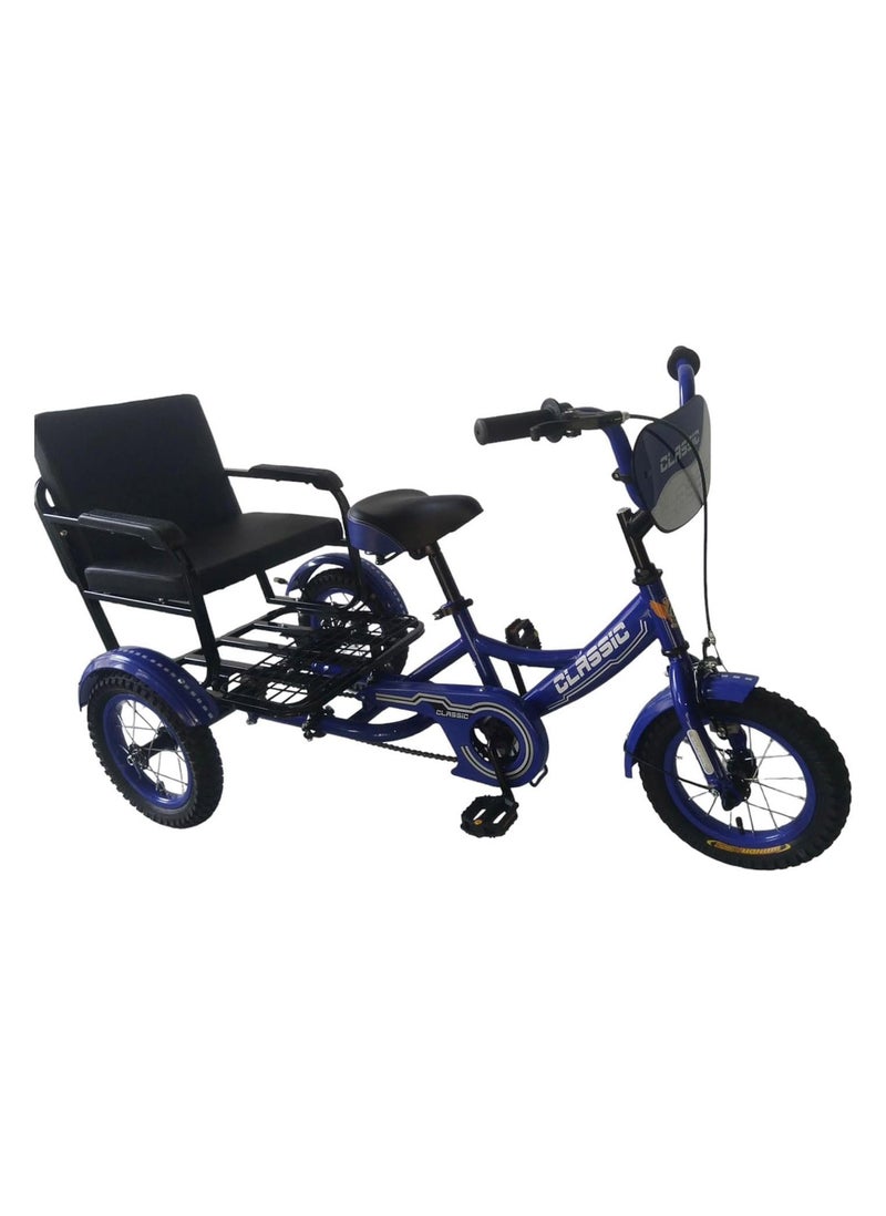 Classic Lovely Baby Sofa Tricycle For Kids 12 inch - Blue