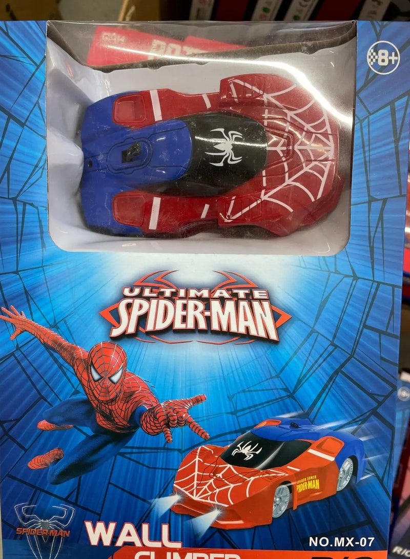 RC Wall climbing Car with remote control &  rechargeable Drives on Floors or Walls, Up and Down Fun - For children above 8 Years old (Spiderman)