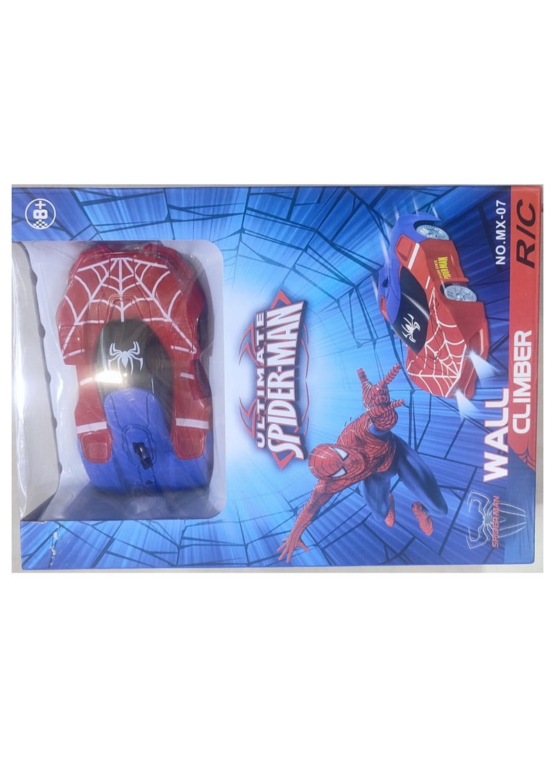 RC Wall climbing Car with remote control &  rechargeable Drives on Floors or Walls, Up and Down Fun - For children above 8 Years old (Spiderman)