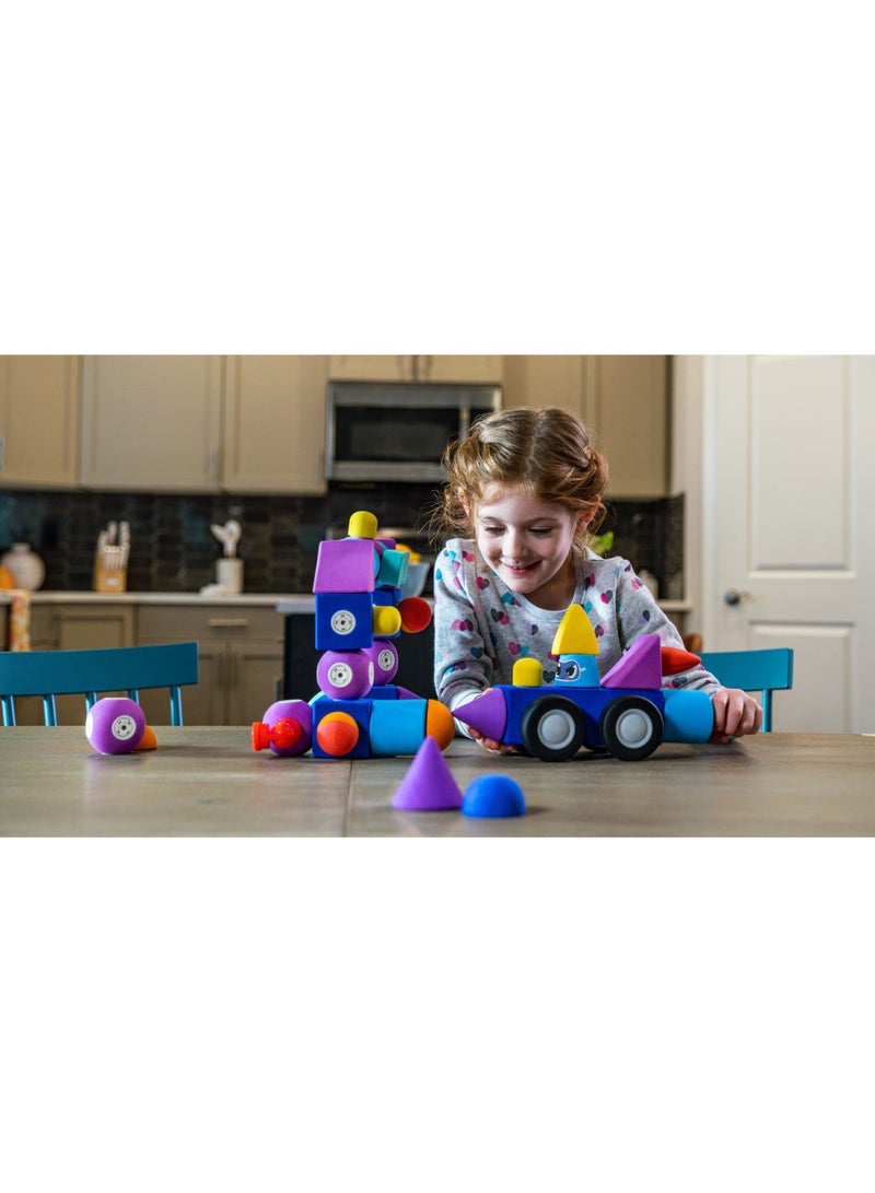 BLOCKAROO MAGNETIC FOAM BLOCKS -MEDIUM -ROADSTER