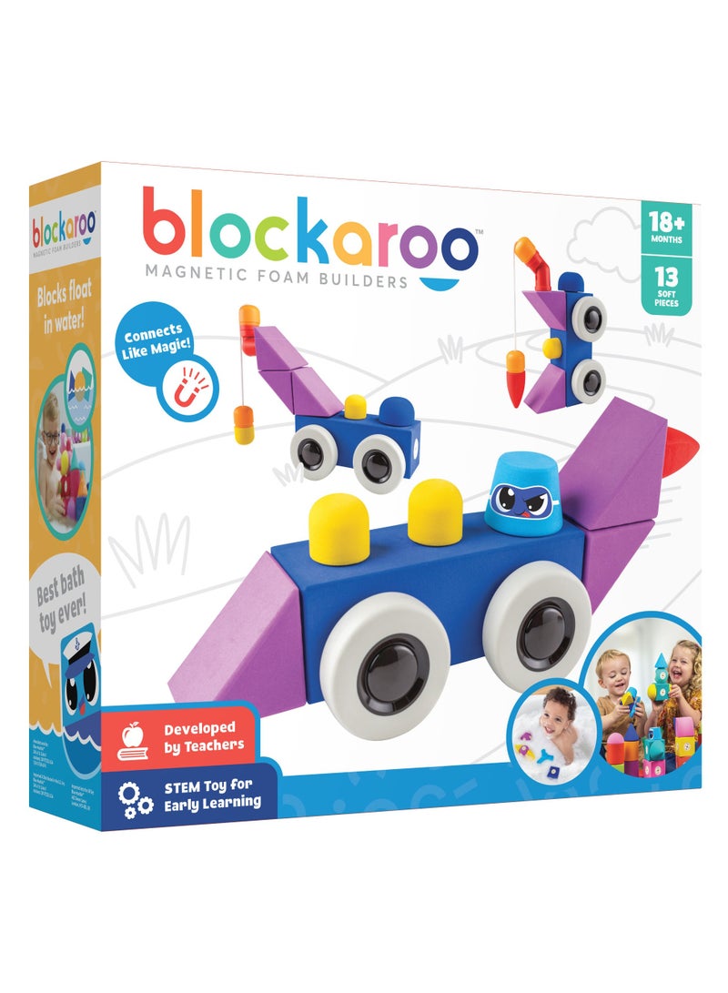 BLOCKAROO MAGNETIC FOAM BLOCKS -MEDIUM -ROADSTER