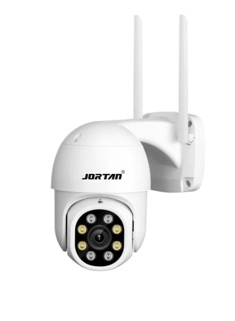 JORTAN 1080P Indoor Outdoor Wireless Wi-Fi Security Camera, Color Night Vision, 2 way Audio, Motion Detection, IP66 Waterproof, PTZ Control, Cloud Storage