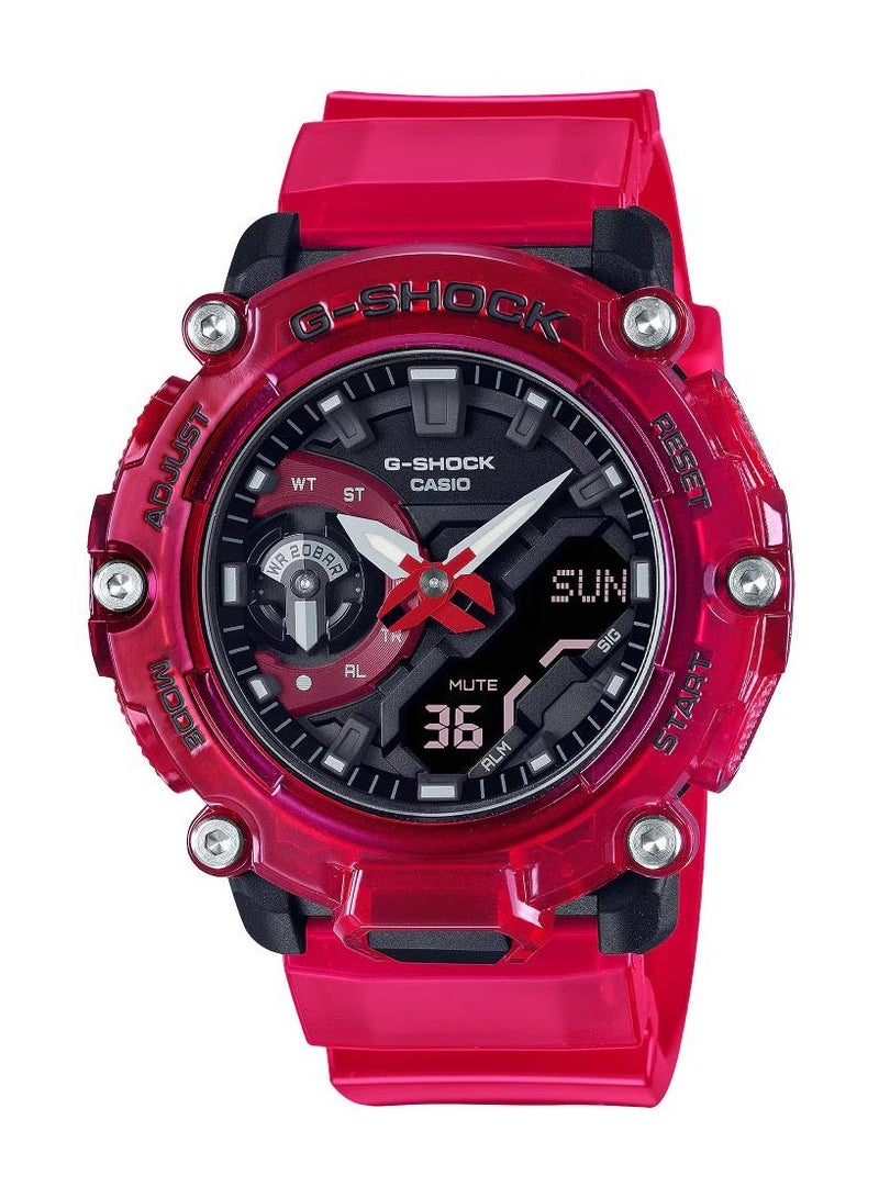 Unisex Analog+Digital Round Shape Resin Wrist Watch GA-2200SKL-4AVUDF - 47.1 Mm