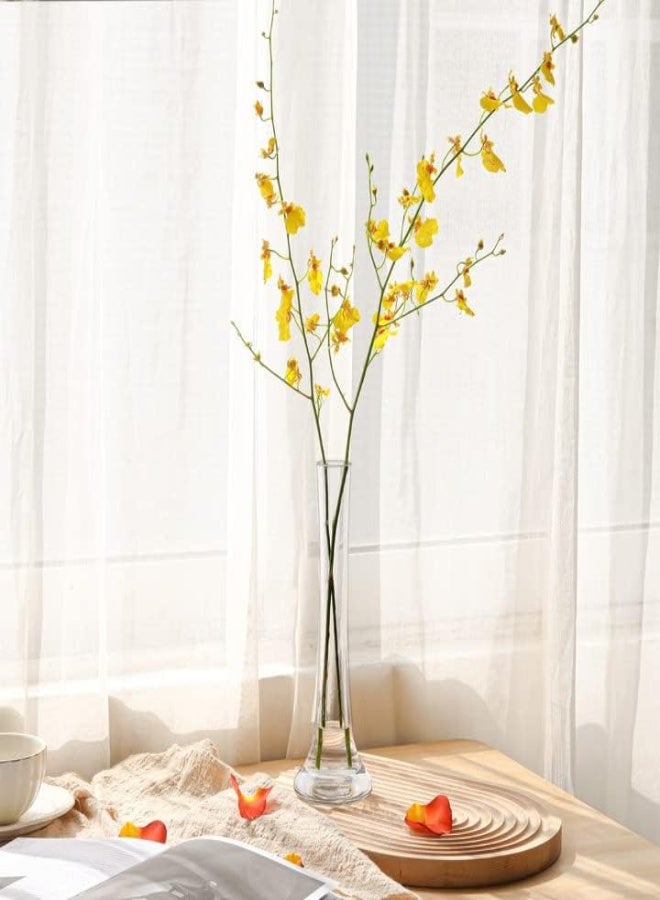 Comsaf Bud Vase For Flower Small Glass Flower Vase Set Of 3, Clear Skinny Vase For Home Office Décor, 9 Inch Height