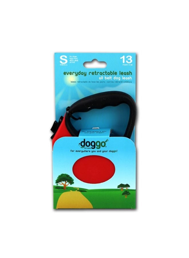 Doggo everyday retractable leash 4m, Small red