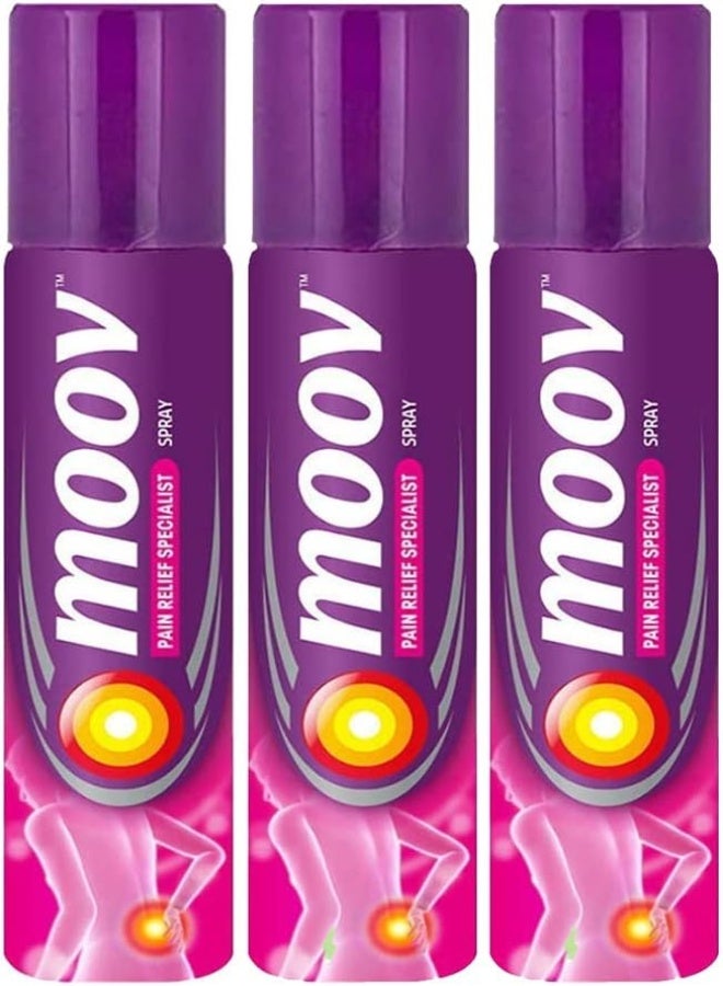 Moov Fast Pain Relief Spray - 80G (Pack Of 3)