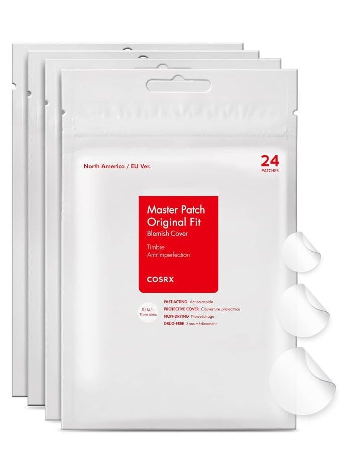(Pack Of 4) Acne Pimple Master Patch, 4X24 Patches Packaging May Vary 4cm