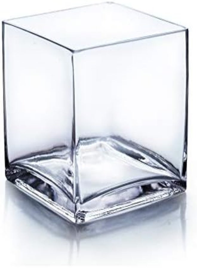 Wgv Cube Glass Vase, Candle Holder, 6