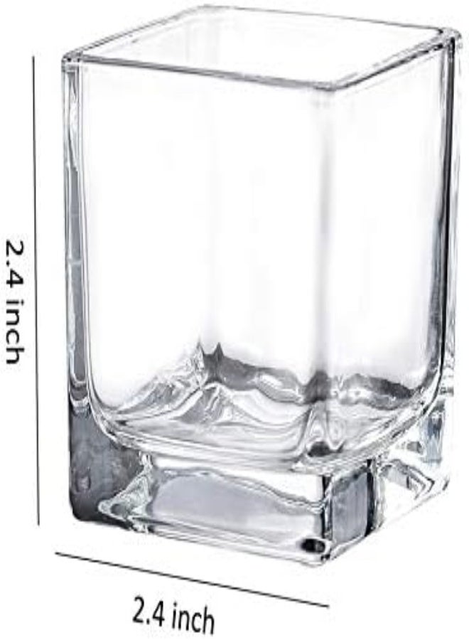 Square Glass Cube Vase And Candle Holder 2.5