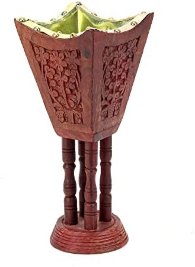 Wooden Bakhoor Burner Incense Burner/Home Fragrance/Home Decor/Incense Holder/Lobandaan/Bhakhoor Burner (10X26Cm)