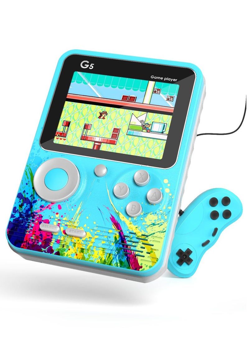 G5 Handheld Retro Video Game Console with Hundreds of Preloaded Classic Video Game Blue