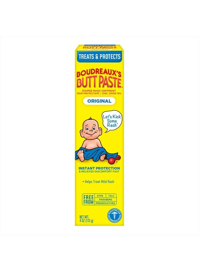 Original Diaper Rash Ointment Tube, 4 Oz