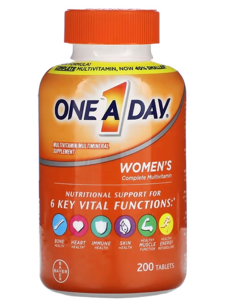 One-A-Day, One-A-Day, Complete Multivitamin for Women, 200 Tablets