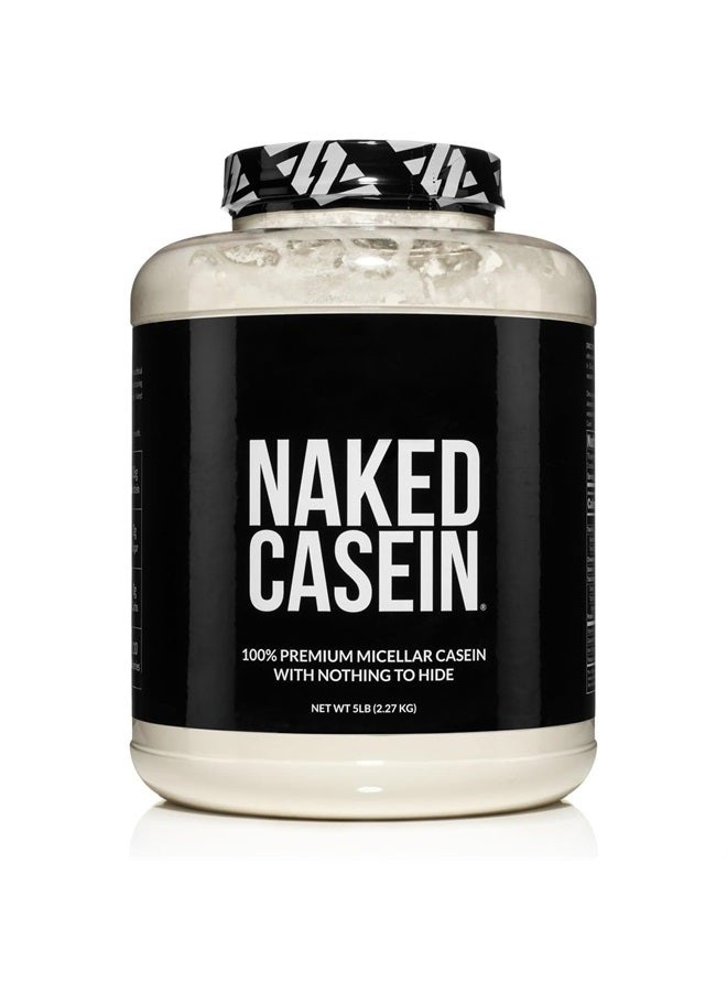 nutrition Naked Casein - 5Lb Micellar Casein Protein Powder - Bulk, GMO-Free, Gluten Free, Soy Free, Preservative Free - Stimulate Muscle Growth - Enhance Recovery - 76 Servings