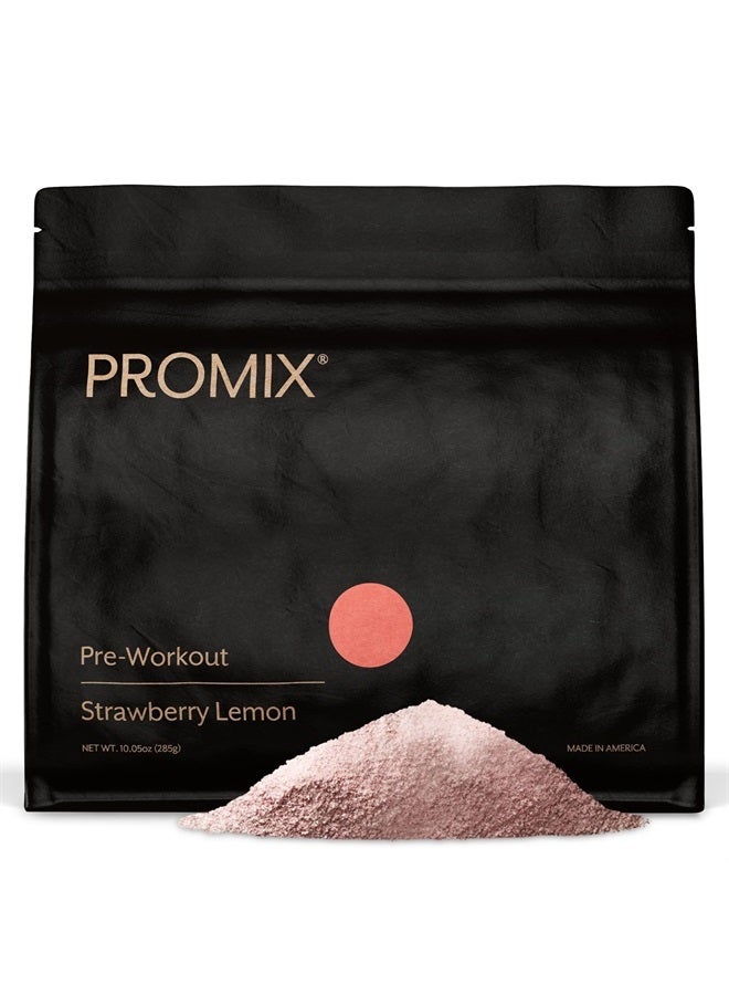 Promix Pre-Workout Powder, Strawberry Lemon - Maximize Focus & Performance - Helps Muscle Gain, Endurance & Enhanced Energy - Vitamin B12, Caffeine, Beta-Alanine & L-Tyrsosine - Gluten & Dairy-Free