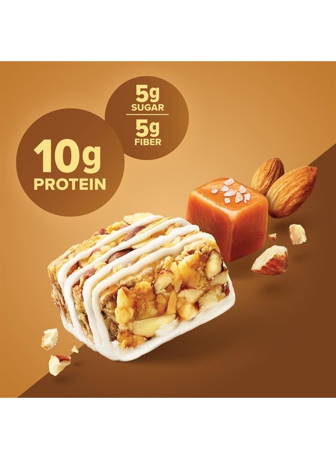 Nut Bars, Caramel Almond Sea Salt, 10g Protein, Gluten Free, Low Sugar, 1.65 oz, 10 Pack (Packaging may vary)