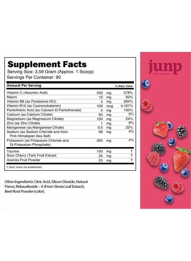 Hydration Electrolyte Powder, Electrolytes Drink Mix, Hydration Mix, Sugar Free, Gluten Free, 0 Calories, 0 Carbs, Keto Friendly, NON - GMO Kosher, 90 Servings. (Wild Berry)