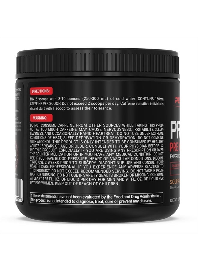 Prolific Pre Workout Powder, Sour Peach Candy, 40 Scoop, Energy Supplement with Nitric Oxide, KK Fit Signature Flavor