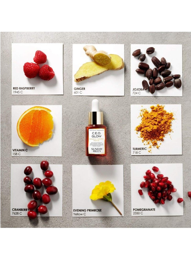 Sunday Riley C.E.O. Glow Vitamin C & Turmeric Face Oil, 0.5 Fl Oz