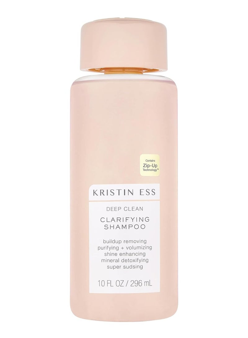 Kristin Ess Hair Deep Clean Clarifying Shampoo for Build Up, Dirt and Oil on Hair and Scalp, Cleanse + Detox Oily Hair, Vegan, 10 fl oz (Pack of 1)